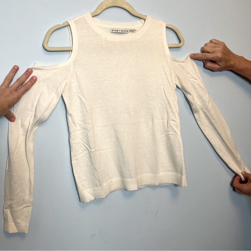 Alice + Olivia shoulder cut out sweater